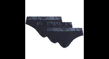 Armani slips 3-pack net EA logo band blauw